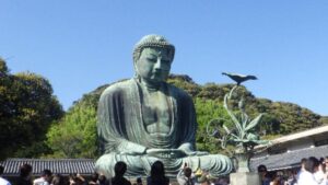 観光タクシーで訪れた長谷寺。静かな境内で子どももリラックスできました