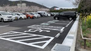 長良公園の思いやり駐車スペースの様子