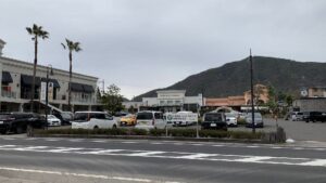 長良公園 多目的広場から見た北側バムスの風景