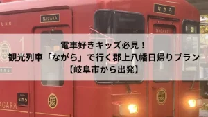 長良川鉄道の観光列車「ながら」｜赤い特別車両で郡上八幡へ向かう出発シーン