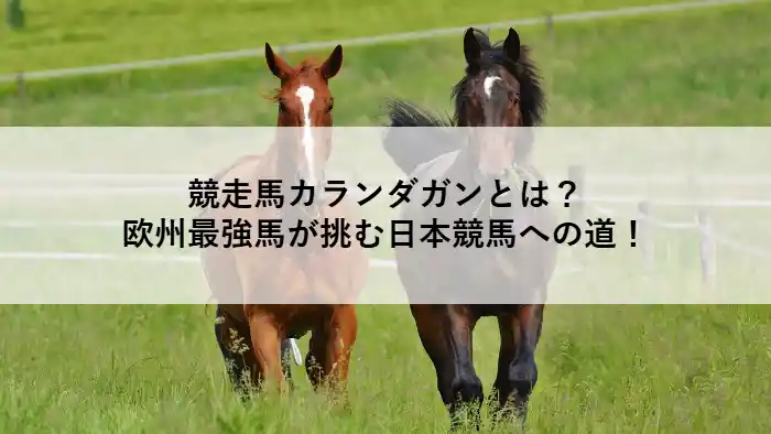 欧州最強馬カランダガンが日本競馬に挑戦する様子を表すアイキャッチ画像