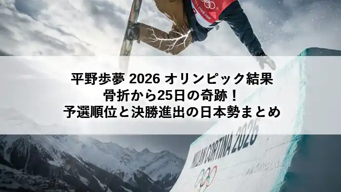 ミラノ・コルティナ五輪ハーフパイプ予選で高く舞う平野歩夢選手